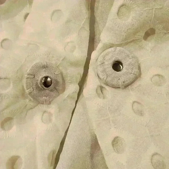 Nine West Ivory Eyelet Notch Blazer One button Sz 6 US - Picture 5 of 14